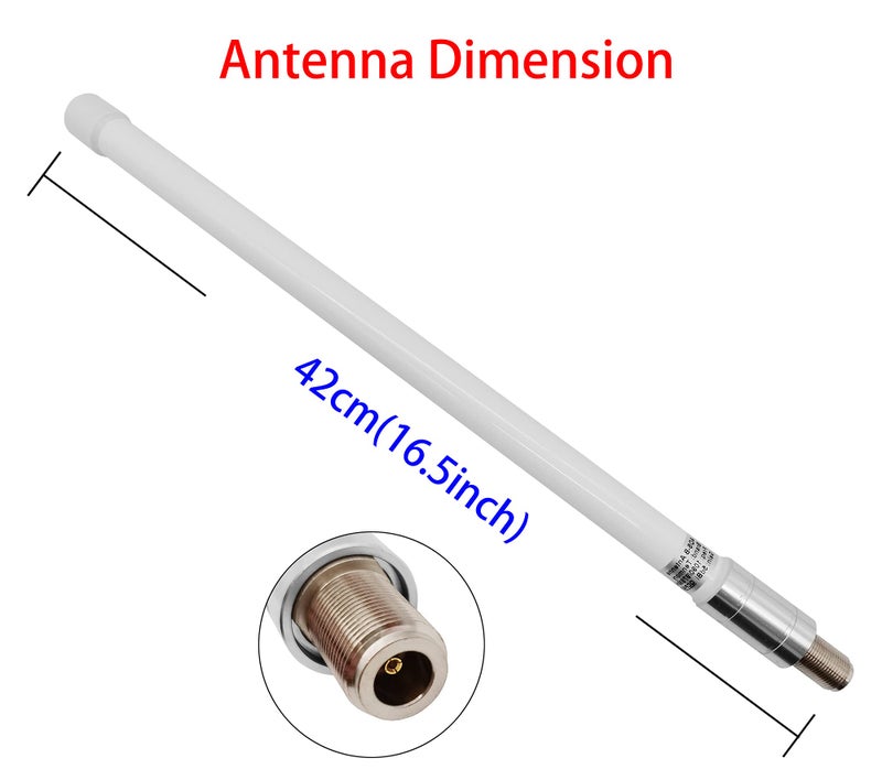 Tenmory 1090MHz 978MHz Dual Band ADS-B Antenna N-Type Female Outdoor 5dBi Fiberglass Antennas + 25ft N-Male to SMA-Male Extension Cable - Image 2